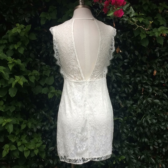 NWT Kimchi Blue Pinafore Lace Ivory Mini Dress 2 - Picture 9 of 9